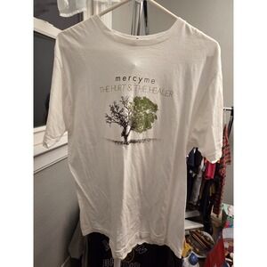 MercyMe The Hurt And The Healer White Graphic T Shirt Size L